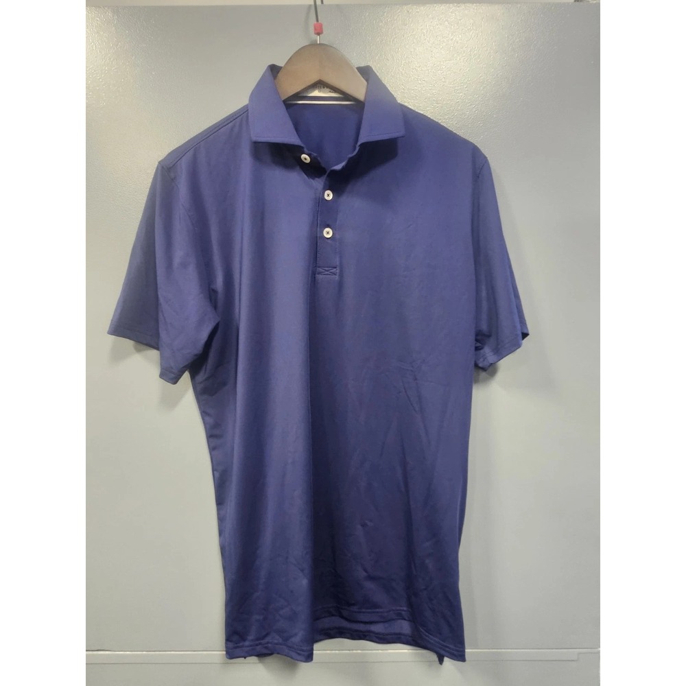 Holderness Bourne Golf Polo Tailored Fit UPM Embroidered On Sleeve Men M Navy